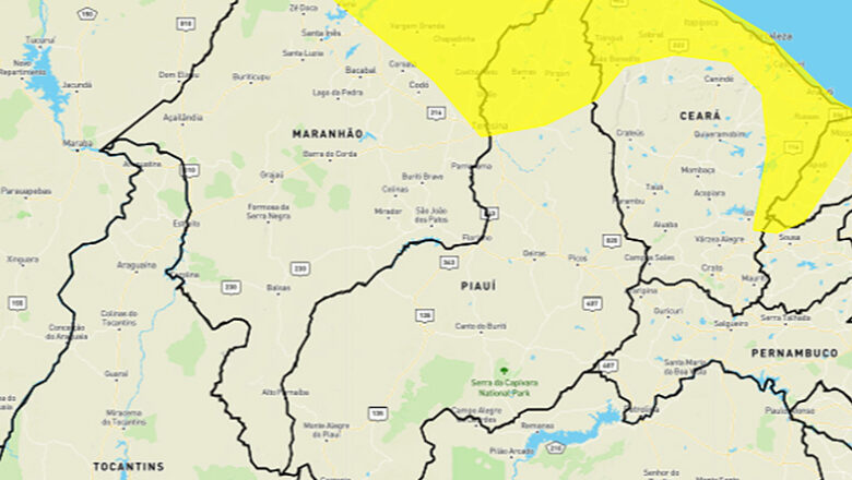 Piauí permanece com alerta de chuvas intensas para a região Norte