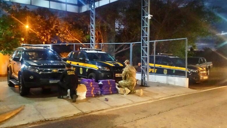 Polícia Federal e PRF apreendem 138 kg de droga em Campo Maior e prendem duas pessoas