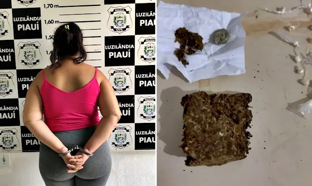 Mulher de 19 anos é presa e autuada por tráfico de drogas no Norte do Piauí