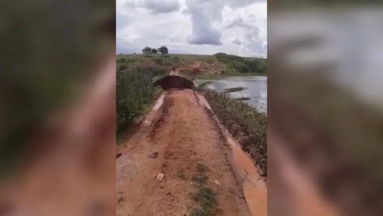 Parede de barragem rompe no Ceará e água chega a Domingos Mourão no Piauí