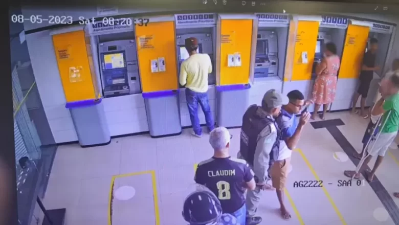 Homem é preso dentro de banco de José de Freitas acusado de roubar idosos durante saque