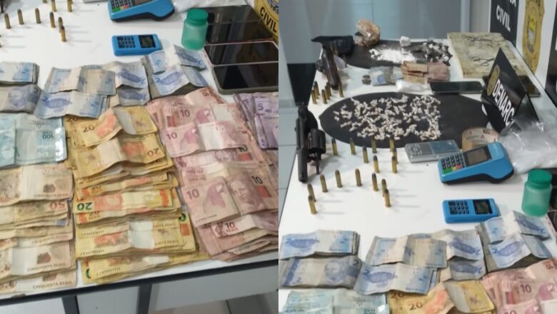 Denarc prende 4 suspeitos de tráfico e apreende armas, drogas e mais de R$ 3 mil em Teresina
