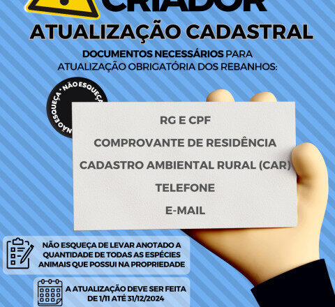 Sada e Adapi iniciam campanha de atualização cadastral de produtores e rebanhos