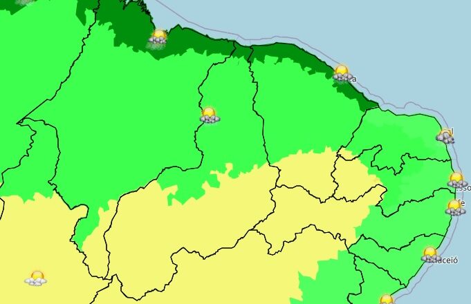 INMET emite alerta de chuvas para 29 municípios do Norte do Piauí nesta sexta (16)