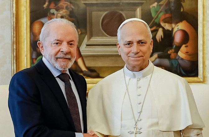 Lula visita papa Leão XIV em primeiro encontro com pontífice no Vaticano