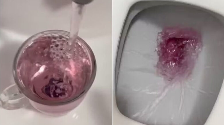 Moradores de Itu registram água rosa; companhia confirma produto químico