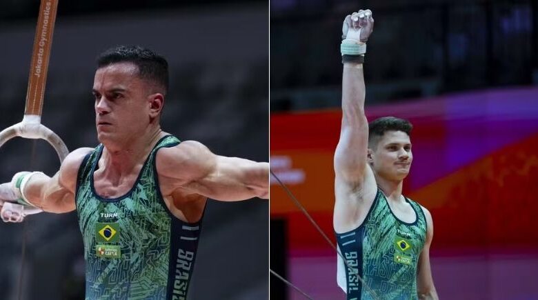 Caio Sousa e Diogo Soares são finalistas do Mundial de ginástica na Indonésia