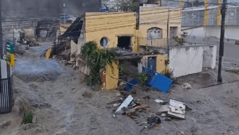 Idosa morre após rompimento de reservatório destruir casas em Campina Grande PB