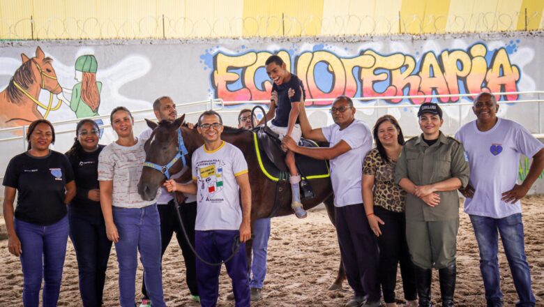 Equoterapia: Piauí realizou mais de 2.900 atendimentos de terapia em crianças com auxílio de cavalos