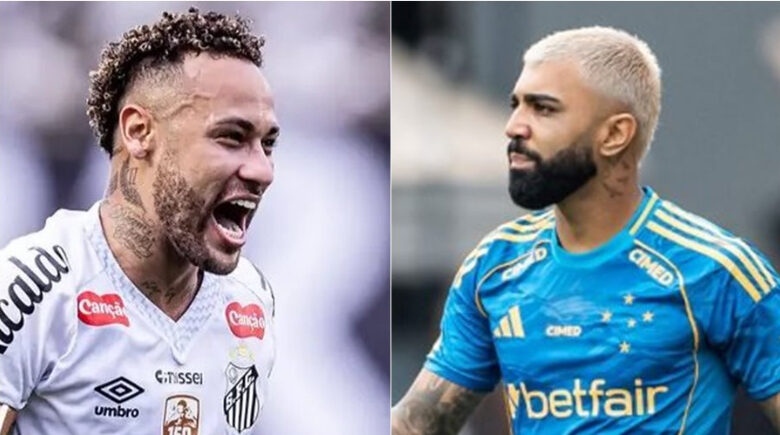Ainda sem renovar com o Santos para 2026, Neymar pede atacante Gabigol do Cruzeiro