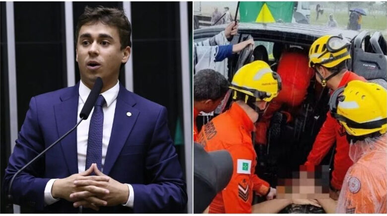 Nikolas nega falha em ato após raio atingir manifestantes em Brasília