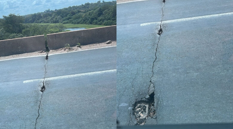 DNIT inicia avaliação após rachadura e buraco na Ponte do Tancredo Neves, em Teresina