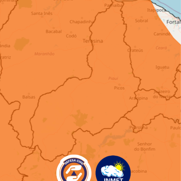 Defesa Civil alerta para chuvas intensas para todo território piauiense nesta quinta (26) e sexta (27)