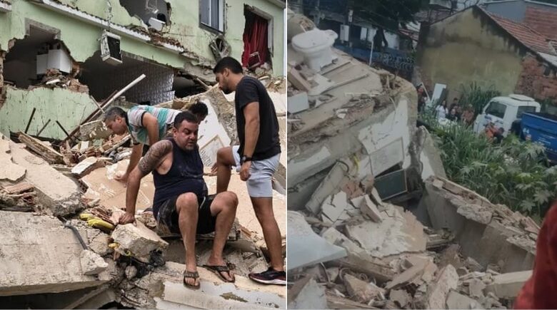 Desabamento de prédio no Rio de Janeiro deixa quatro pessoas feridas