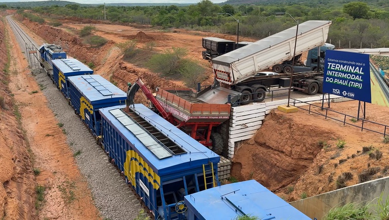 Obra da Transnordestina recebe 33 mil toneladas de trilhos e avança para impulsionar logística e desenvolvimento econômico no Piauí