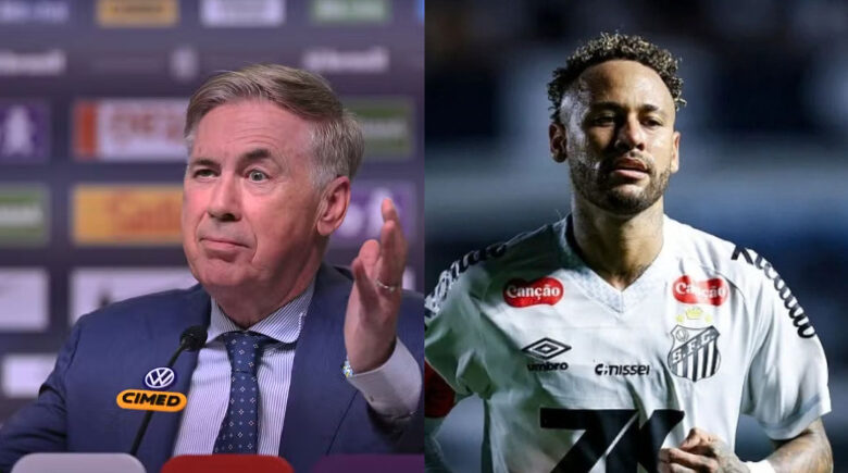 Ancelotti diz que Neymar precisa estar 100% para ir à Copa do Mundo