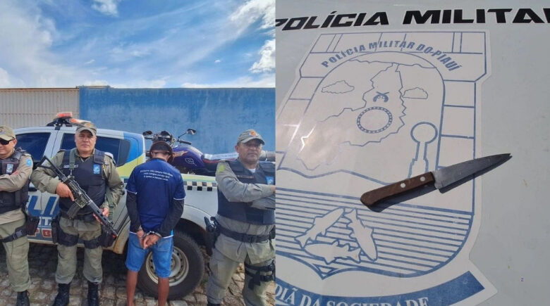 Padrasto é preso após esfaquear enteado e fugir de moto no interior do Piauí