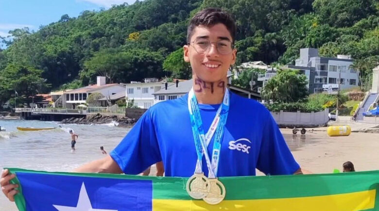 Piauiense conquista dois ouros na Copa Brasil de Águas Abertas em Santa Catarina