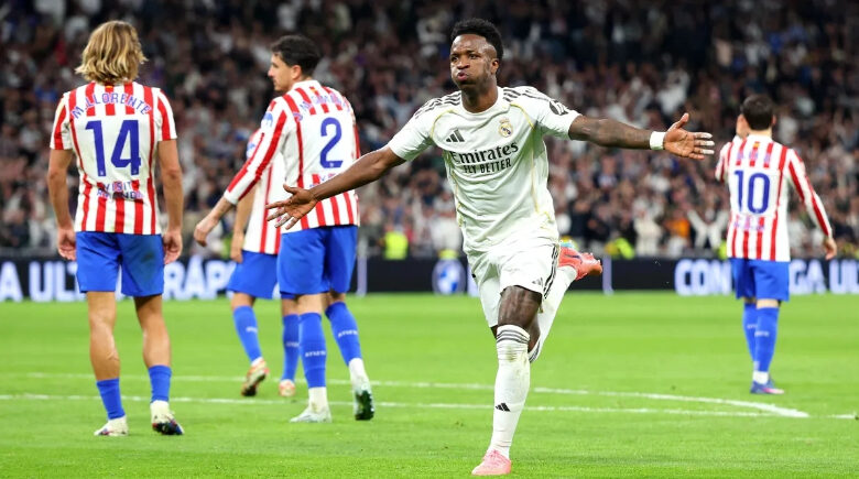 Vini Jr decide clássico com dois gols, e Real Madrid vence Atlético em jogo eletrizante