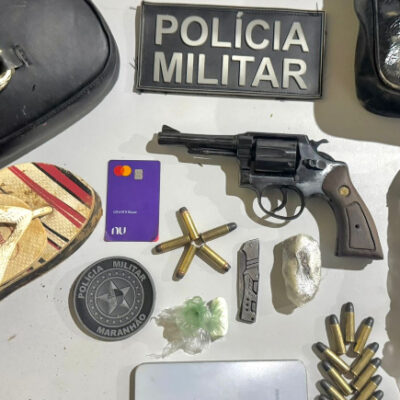 Mulher é presa com arma, munições e drogas na zona rural de Parnarama