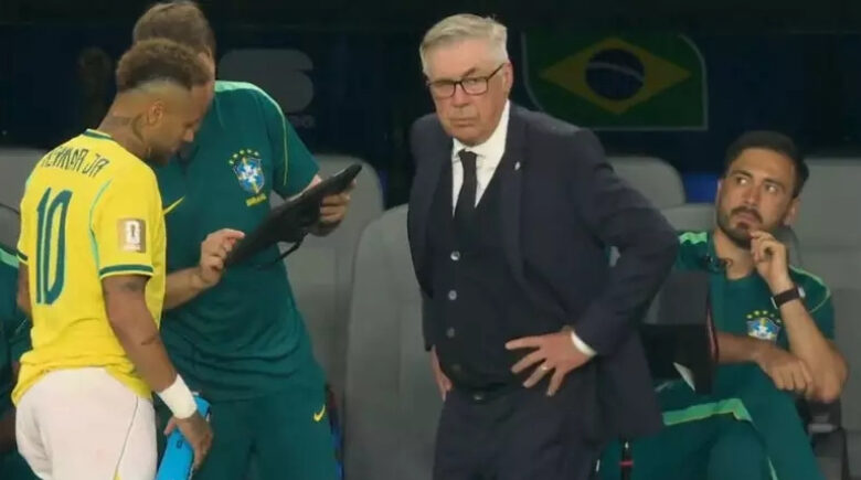 Davide Ancelotti esclarece gesto durante entrada de Neymar e nega relação com substituição