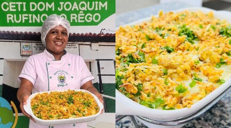 Merendeira de escola estadual do Piauí conquista prêmio nacional com escondidinho de carneiro