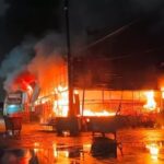 Incêndio atinge galpão da Ceagesp em São Paulo